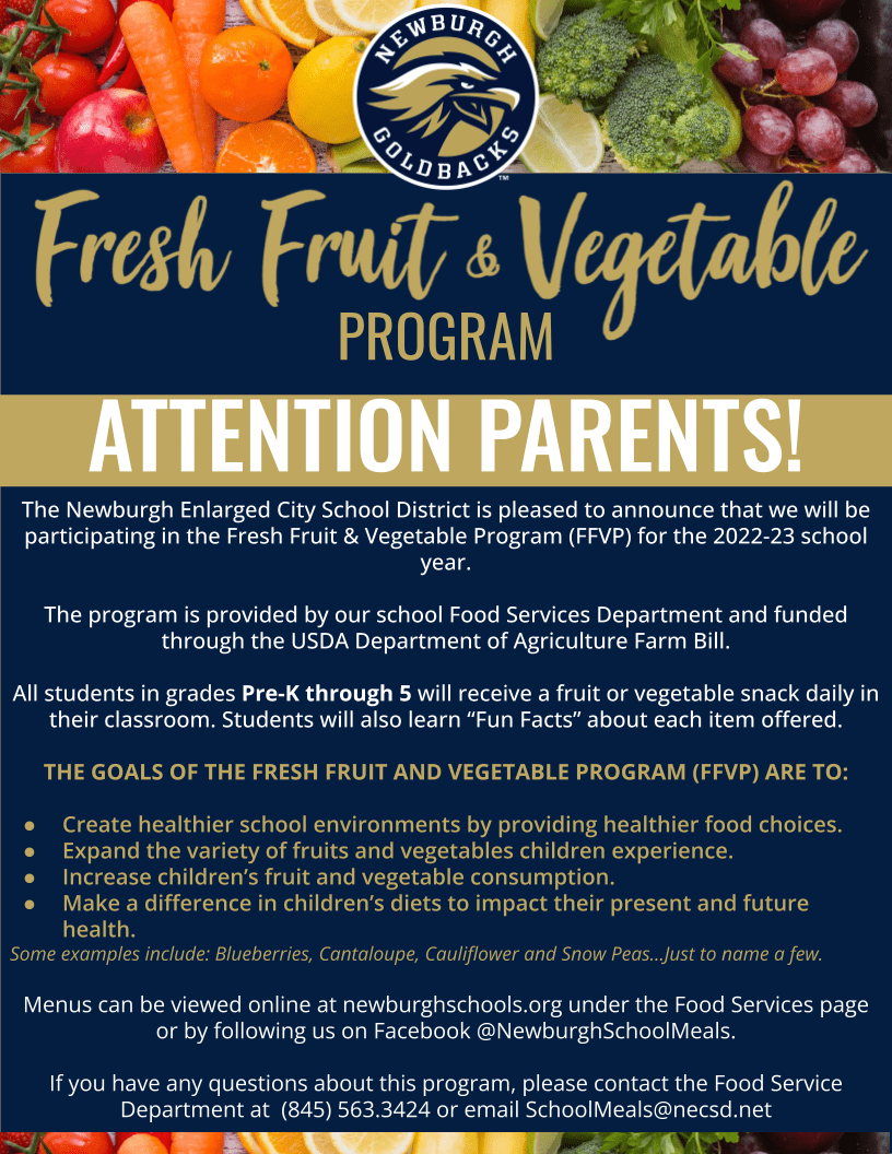 ATTENTION! NECSD is Offering Fresh Fruits and Vegetables to Scholars